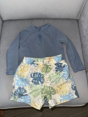 Nicole Miller New York Pastel Floral Swim Shorts - Blue, Green, Yellow